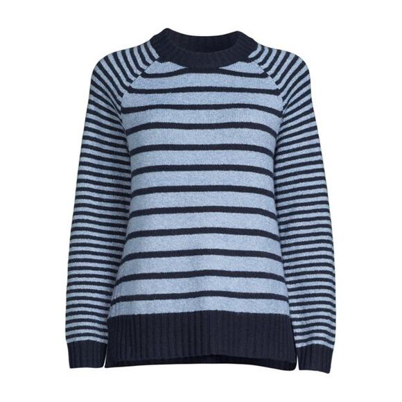 Time and Tru Blue Striped Super-Soft Pullover Sweater XL - Picture 2 of 3